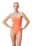 Women's Solid TieBack One Piece Siren Red