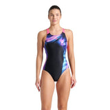 Women's Dreamline Swimsuit V Back black-shocking pink