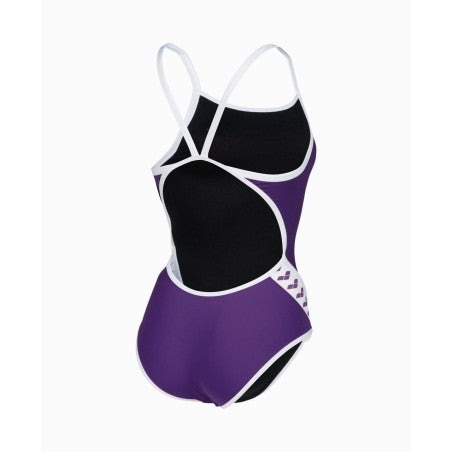 Arena 競泳水着 Icons Super fly  USA36 Women's Arena Icons Super Fly Back Solid Plum-white-plum multi