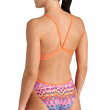 Women's Ondulation Swimsuit Lace Back violet-bright coral