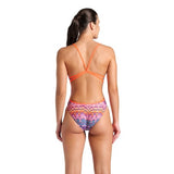 Women's Ondulation Swimsuit Lace Back violet-bright coral