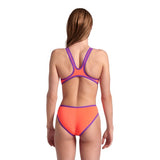 Arena Dames One Biglogo One Piece Marine-Fluo-Rood