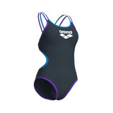 Women's One Double Cross Back One Piece asphalt-purple