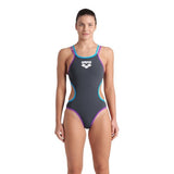 Women's One Double Cross Back One Piece asphalt-purple