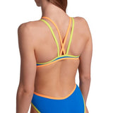 Women's One Double Cross Back blue-orange-green