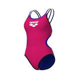 Women's One Double Cross Back One Piece Rose neon-blue-black