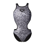 Women's One Paints Swimsuit Tech Back black white-black