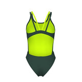 Women's Arena Swimsuit Tech Multi Solid Dark sage-white/artic-lime