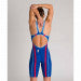 Femme Powerskin Carbon Core FX Kneeskin Dos Ouvert Bleu Océan