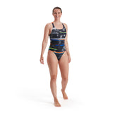 Dames End+ Placement Dig Powerback Zwart/Oranje