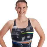 Dames End+ Placement Dig Powerback Zwart/Oranje