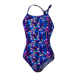 Dames End Allover Rippleback Nav / Paars