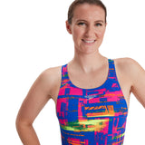 Dames End+ Allover Recordbreaker blauw / roze