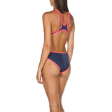 Arena Women's One Biglogo One Piece Navy-Fluo-Red