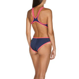 Arena Women's One Biglogo One Piece Navy-Fluo-Red