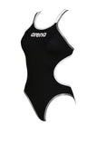 One Piece Double Cross Back Femme Noir - Blanc - Argent