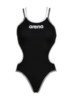 One Piece Double Cross Back Femme Noir - Blanc - Argent