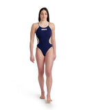 Une Pièce Femme One Double Cross Back Bleu Marine - Blanc