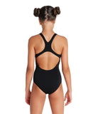 Girls' Team Swimsuit Swim Pro Solid Black - White