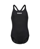 Girls' Team Swimsuit Swim Pro Solid Black - White