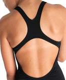 Girls' Team Swimsuit Swim Pro Solid Black - White