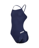 Girls' Team Swimsuit Challenge Solid Navy - White