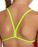 Girls' Team Swimsuit Challenge Solid Freak-Rose - Soft-Green