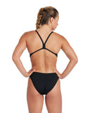Maillot de bain Femme Arena Team Challenge Solid Noir - Blanc