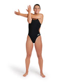 Maillot de bain Femme Arena Team Challenge Solid Noir - Blanc