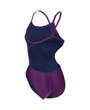 Maillot de bain Femme Arena Team Challenge Solid Prune Blanc