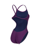 Maillot de bain Femme Arena Team Challenge Solid Prune Blanc