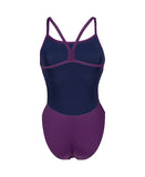 Maillot de bain Femme Arena Team Challenge Solid Prune Blanc