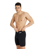 Heren Team Swim Jammer Effen Zwart - Wit