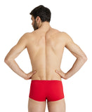 Men's Team Low Waist Short Solid Red-White