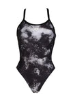 Arena Femme Challenge Back Allover Black - Noir Multi