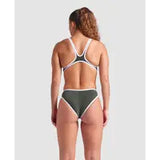 Arena Women's One Biglogo One Piece Dark Sage-White