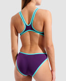Arena Femme One Maillot de Bain Laser Lights Print Noir - Multi