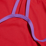 Girl's Eco+ Solid Lane Line Back Red
