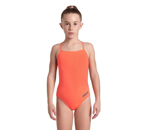 Girls' Team Swimsuit Challenge Solid bright coral