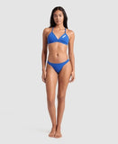 Women's Team Swim Top Tie Back Solid Royal - White