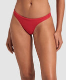 Women's Team Swim Bottom Solid Red - White