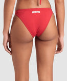 Women's Team Swim Bottom Solid Red - White