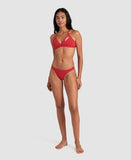 Women's Team Swim Bottom Solid Red - White