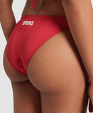 Women's Team Swim Bottom Solid Red - White