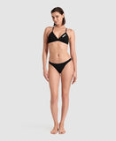 Women's Team Swim Bottom Solid Black - White