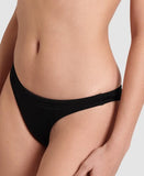 Women's Team Swim Bottom Solid Black - White