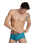 Men's Starfish Low Waist Swim Short Turquoise-Multi