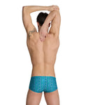 Men's Starfish Low Waist Swim Short Turquoise-Multi