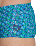 Short de Bain Taille Basse Homme Étoile de Mer Turquoise-Multi