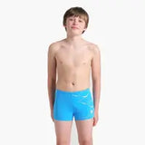 Boy's Losange Graphic Swim Short Turquoise